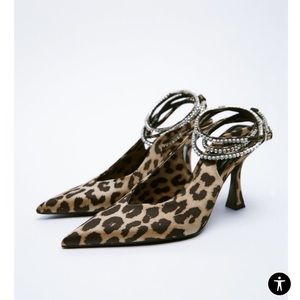 Zara NWT Leopard Heels